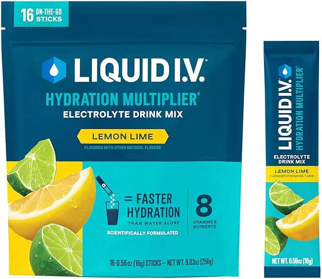 Liquid I.V.® Hydration Multiplier - Lemon Lime | Electrolyte Powder Drink Mix | 1 Pack (16 Servings) - Image 1