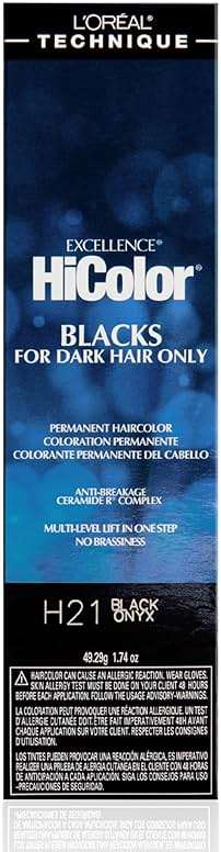 L'Oréal Technique HiColor Violet & Black Shades Permanent Hair Color - Anti-Breakage Ceramide R™ Complex, Multi-Lift With No Brassiness, For Dark Bases and Long Lasting Color - Image 1
