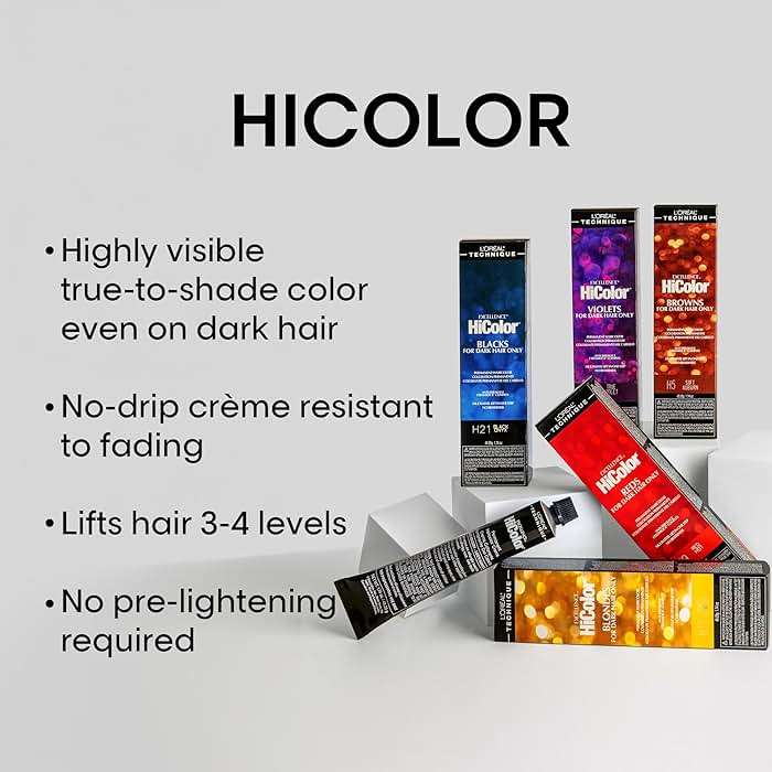 L'Oréal Technique HiColor Violet & Black Shades Permanent Hair Color - Anti-Breakage Ceramide R™ Complex, Multi-Lift With No Brassiness, For Dark Bases and Long Lasting Color - Image 3