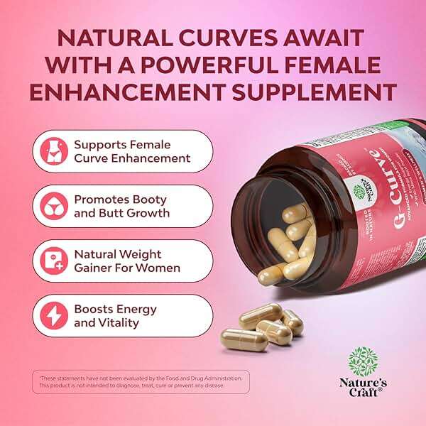G-Curve Butt and Breast Growth Capsules - Horny Goat Weed Muira Puama & Maca Root for Butt Growth Support - Advanced Herbal Formula - Supports Bigger Butt & Bigger Breast - Easy to Swallow - 60 Count - Image 2