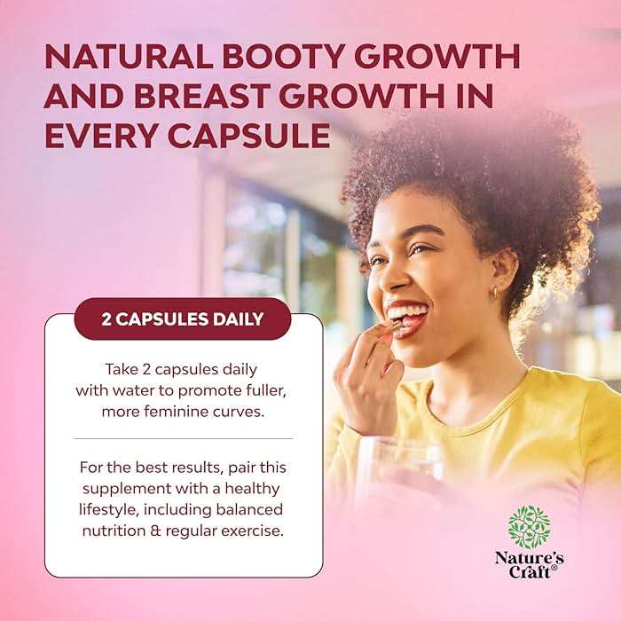 G-Curve Butt and Breast Growth Capsules - Horny Goat Weed Muira Puama & Maca Root for Butt Growth Support - Advanced Herbal Formula - Supports Bigger Butt & Bigger Breast - Easy to Swallow - 60 Count - Image 5