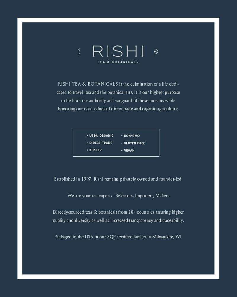 Rishi Tea Earl Grey Herbal Tea | Immune Support, USDA Certified Organic, Fair Trade Black Tea, Antioxidants, Caffeinated, Citrus Flavors for Taste | 15 Sachet Bags, 1.58 oz (Pack of 2) - Image 7