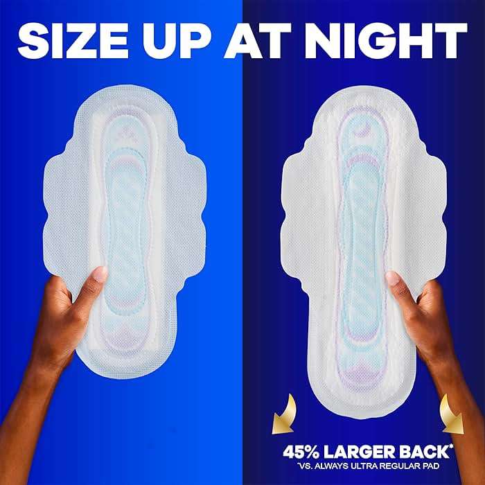 Always Ultra Thin Pads with Wings, Size 2, Long Super, 126 Count (3 Packs of 42) - Image 6