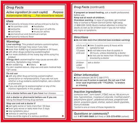 Tylenol Extra Strength Pain Relief Pills, Fast, Strong Pain Relief, Acetaminophen 500 mg Caplets, Pain Reliever & Fever Reducer Medicine for Headache, Backache, Toothache & Minor Arthritis, 100 Count - Image 7