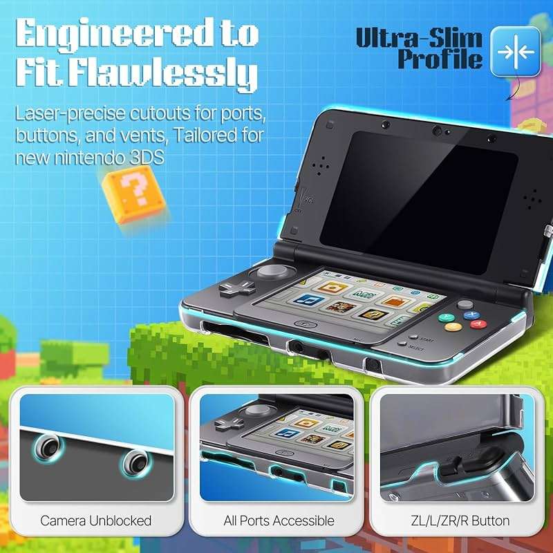 TNP New 3DS Case - Ultra Clear Crystal Transparent Hard Shell Protective Case Cover Skin for New 2015 Nintendo 3DS - Image 6