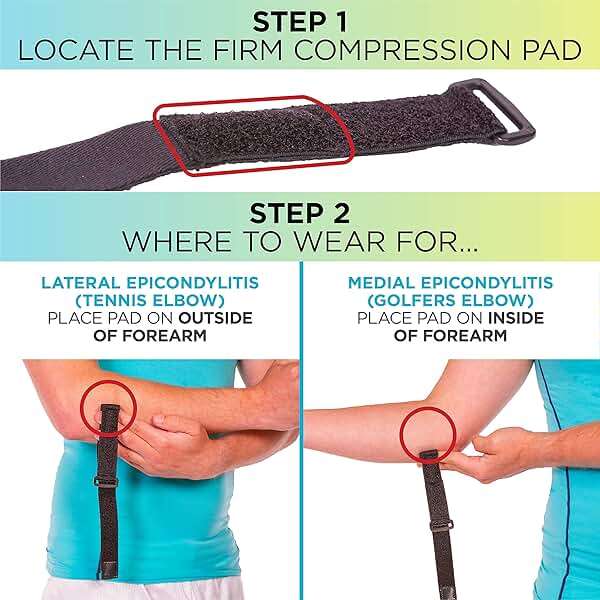 BraceAbility Epicondylitis Brace | Elbow Strap for Medial/Lateral Epicondyle Pain and Tendonitis Arm Compression Support Band for Men or Women (One Size Fits Most) - Image 3