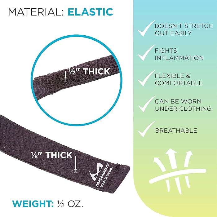 BraceAbility Epicondylitis Brace | Elbow Strap for Medial/Lateral Epicondyle Pain and Tendonitis Arm Compression Support Band for Men or Women (One Size Fits Most) - Image 5