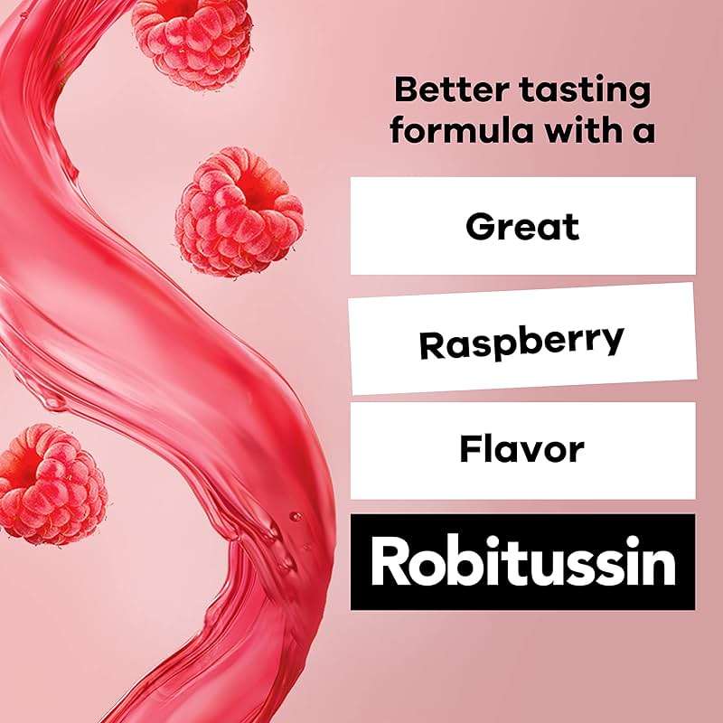 Robitussin Cough and Chest Congestion DM, Cough Suppressant and Expectorant, Raspberry Flavor - 8 Fl Oz Bottle - Image 4