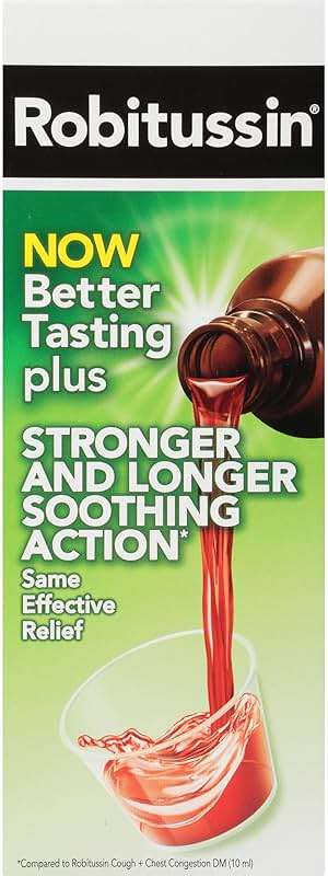 Robitussin Cough and Chest Congestion DM, Cough Suppressant and Expectorant, Raspberry Flavor - 8 Fl Oz Bottle - Image 10