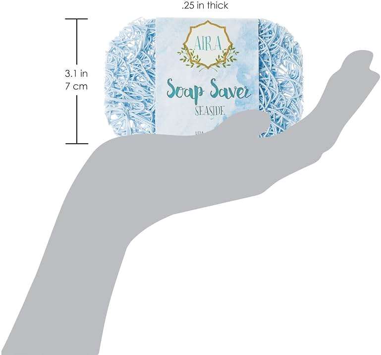 Aira Soap Saver - Soap Dish & Soap Holder Accessory - BPA Free Shower & Bath Cleanser Holder - USA Made - Drains Water, Circulates Air, Extends Life - Easy to Clean, Fits All Dish Sets - Seaside - Image 3