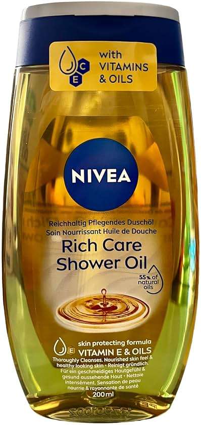 Nivea Shower Oil Natural Caring 200ml for Dry skin - Image 1