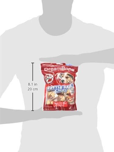 DreamBone Chicken RattleBall Dog Treats, Daily Rawhide-Free Chew, Digests Safely, With Real Protein, Chicken and Veggies, 14 count - Image 6