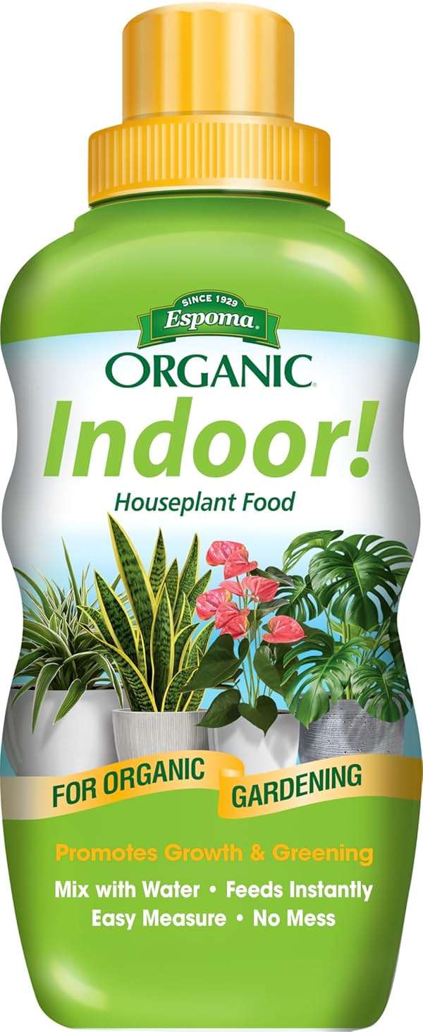 Espoma Organic 8 Ounce Concentrated Indoor! Plant Food - Indoor Plant Fertilizer for Large & Small Plants Like Pothos, Fiddle Leaf Fig, Monstera, Snake & Palms - Image 1