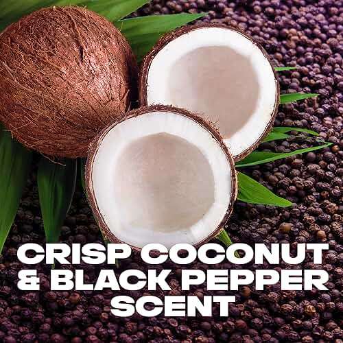AXE Crisp Coconut & Black Pepper Body Wash 4 Count 12h Refreshing Scent Excite Men's Body Wash with 100% Plant-Based Moisturizers 16 oz - Image 8