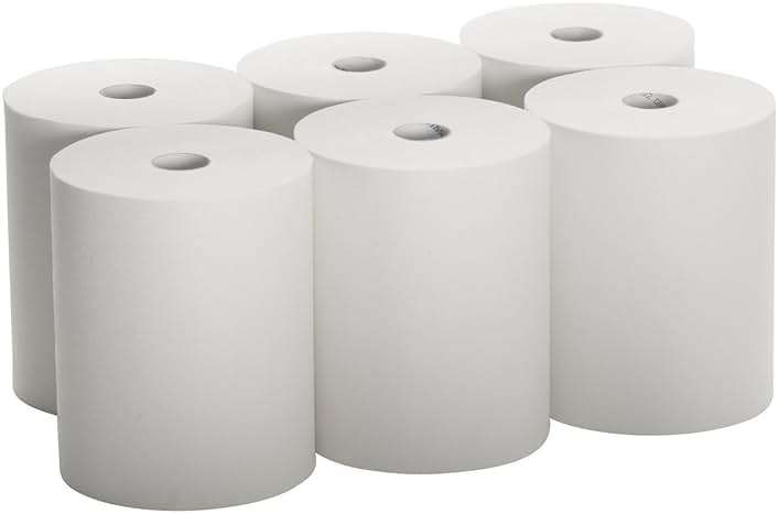 VONDREHLE High Capacity Paper Towels Compatible with enMotion Dispensers, 10" x 800' Roll, White, 6 Rolls - Image 1