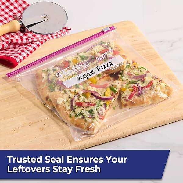 Hefty Slider Kitchen Storage Bags, Gallon Size, Zipper Closure, 66 Count - Image 7
