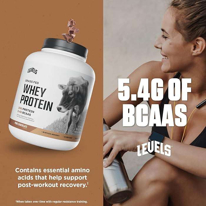 Levels Grass Fed Whey Protein Powder, No Artificials, 24G of Protein, Pure Chocolate, 5LB - Image 5