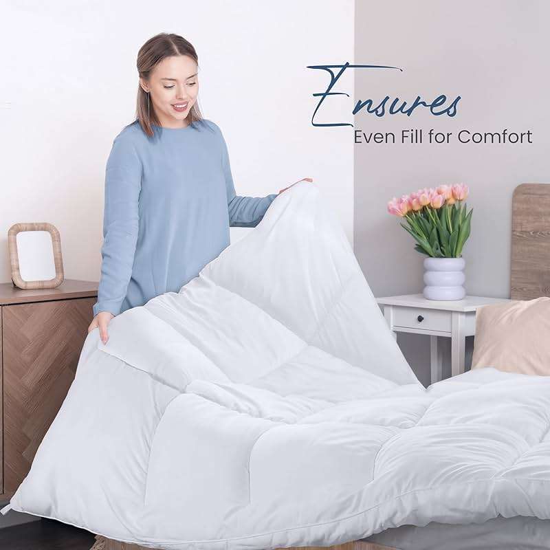 Utopia Bedding Comforter Twin Size 64 x 88 Inches, All Season Duvet Insert, Down Alternative Box Stitched Bed Comforter with Corner Tabs, Machine Washable - Image 5