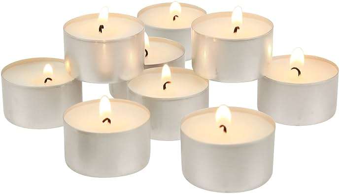 Stonebriar Unscented Long Burning White Tealight Candles, Bulk Pack, 6-7 Hour Burn Time, Smokeless Tealights for Parties, Weddings, Home, 100 Count - Image 1