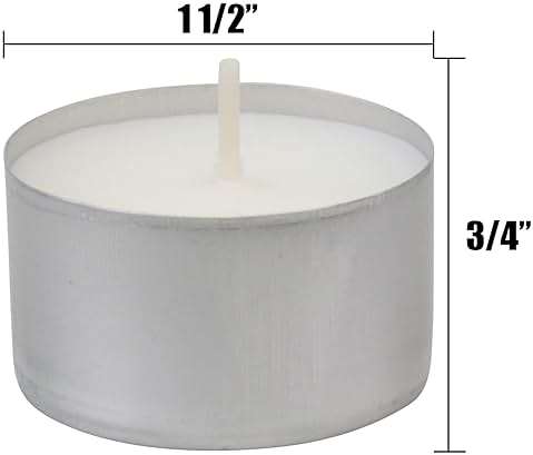 Stonebriar Unscented Long Burning White Tealight Candles, Bulk Pack, 6-7 Hour Burn Time, Smokeless Tealights for Parties, Weddings, Home, 100 Count - Image 3