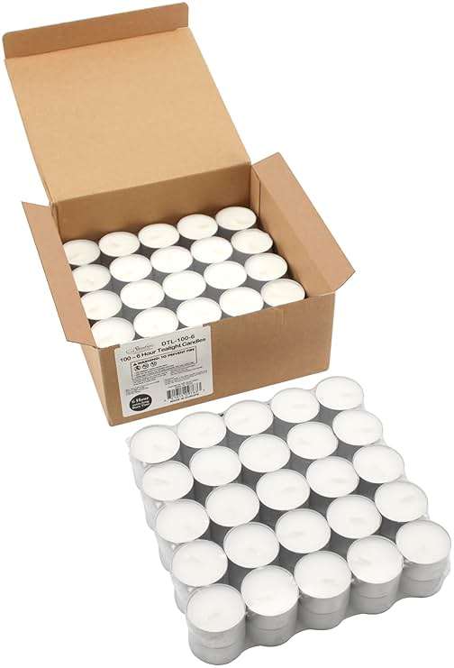 Stonebriar Unscented Long Burning White Tealight Candles, Bulk Pack, 6-7 Hour Burn Time, Smokeless Tealights for Parties, Weddings, Home, 100 Count - Image 5