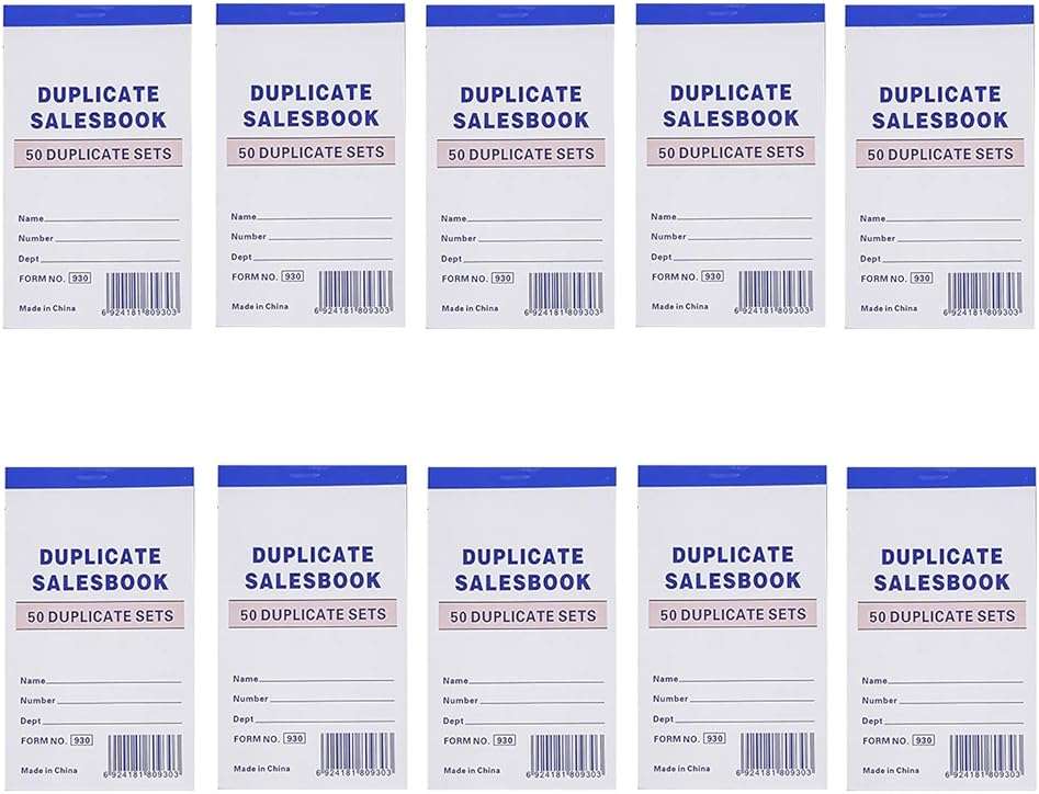 Online Best Service 10 Pack Lot Sales Book Order Receipt Invoice Carbonless Copy 50 Sets 3.5" X 5.5" - Image 1