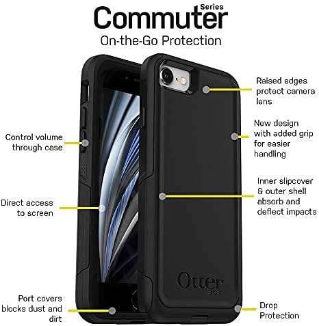 OtterBox iPhone SE 3rd & 2nd Gen, iPhone 8 & iPhone 7 (not Compatible with Plus Sized Models) Commuter Series Case - Black, Slim & Tough, Pocket-Friendly, with Port Protection - Image 6