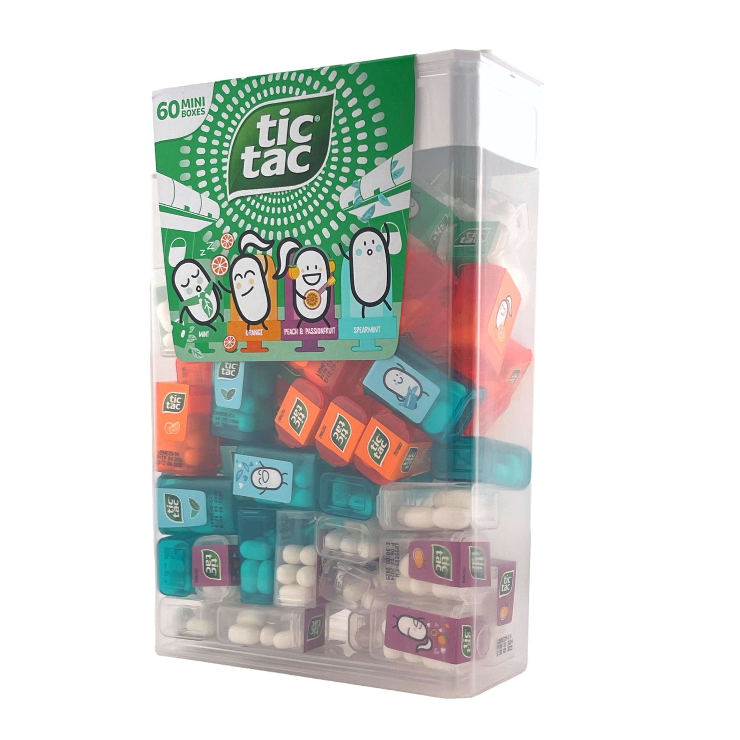 TIC TAC Box with 60 Mini Boxes (Mint, Orange, Spearmint, Peach and Passion fruit) 234g by Tic Tac - Image 3