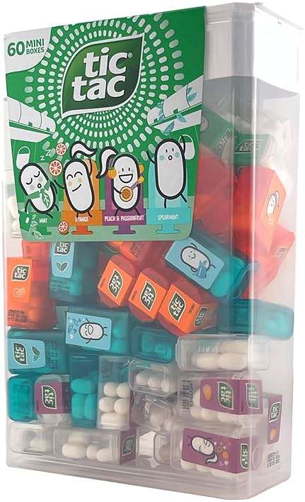 TIC TAC Box with 60 Mini Boxes (Mint, Orange, Spearmint, Peach and Passion fruit) 234g by Tic Tac - Image 3