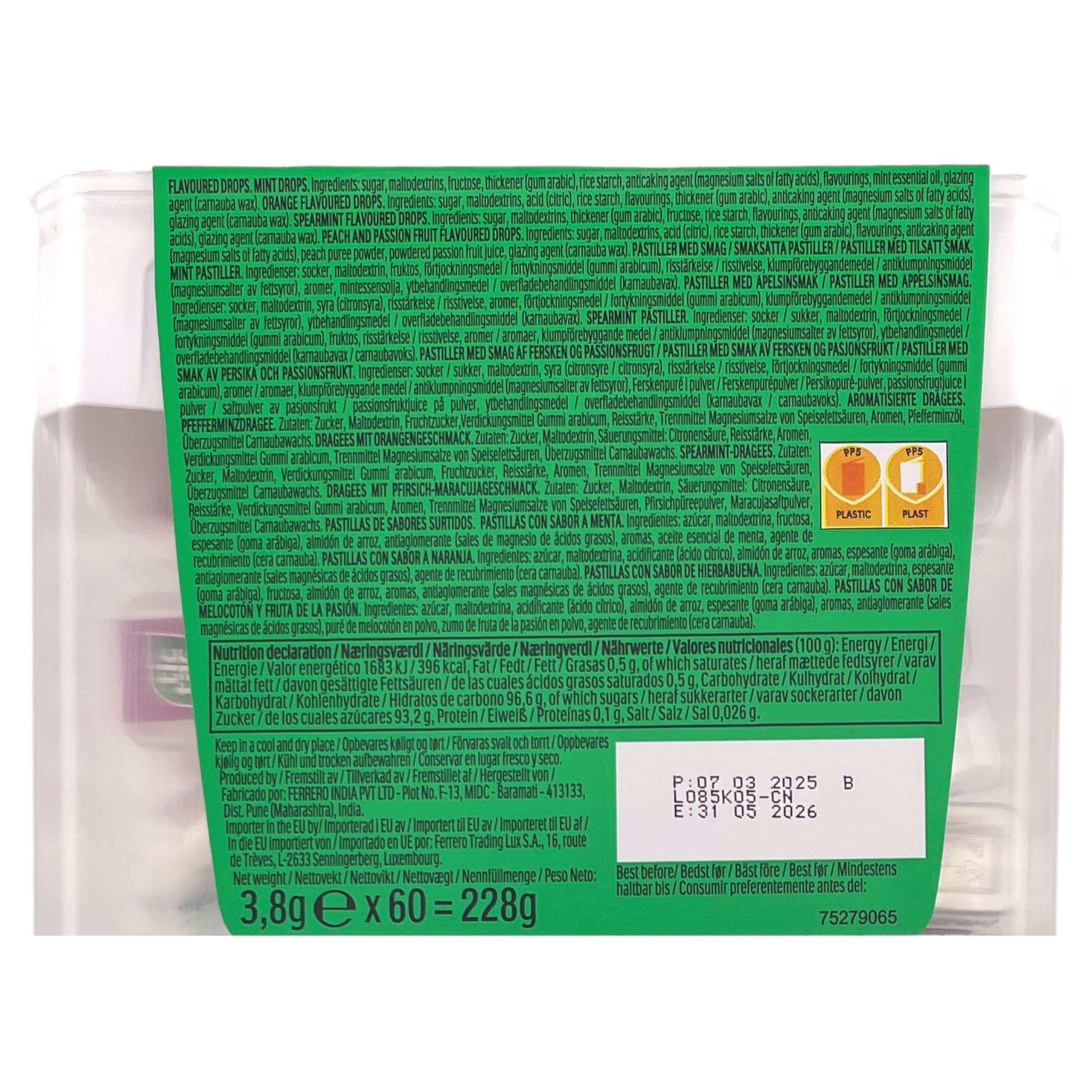 TIC TAC Box with 60 Mini Boxes (Mint, Orange, Spearmint, Peach and Passion fruit) 234g by Tic Tac - Image 6