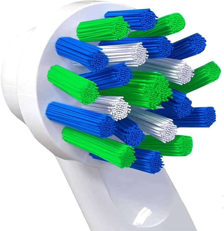 Alayna Replacement Toothbrush Heads Compatible with Oral-B Braun Electric Toothbrushes, Pack of 4 Cross-Style Brush Head Refills, Fits Most Oral-B Handles - Image 3