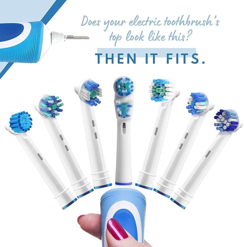 Alayna Replacement Toothbrush Heads Compatible with Oral-B Braun Electric Toothbrushes, Pack of 4 Cross-Style Brush Head Refills, Fits Most Oral-B Handles - Image 7