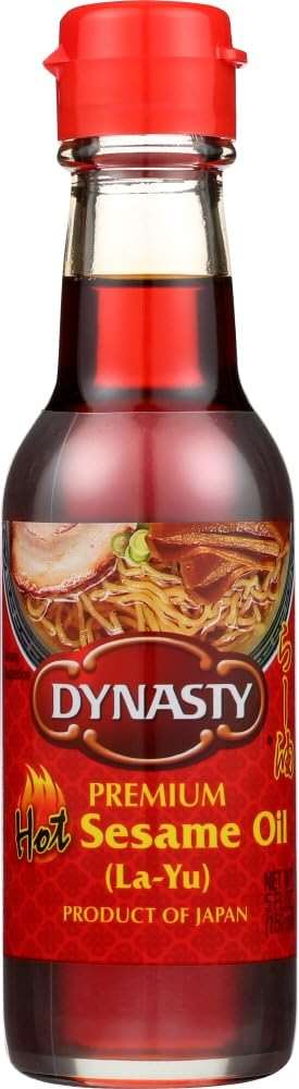 Dynasty Premium Hot Sesame Oil (La- Yu) 5oz Pack of 3 - Image 1