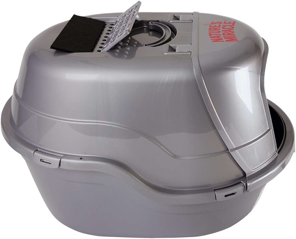 Nature’s Miracle Hooded Flip Top Litter Box for Cats, With Built-In Odor Control Charcoal Filter - Image 2