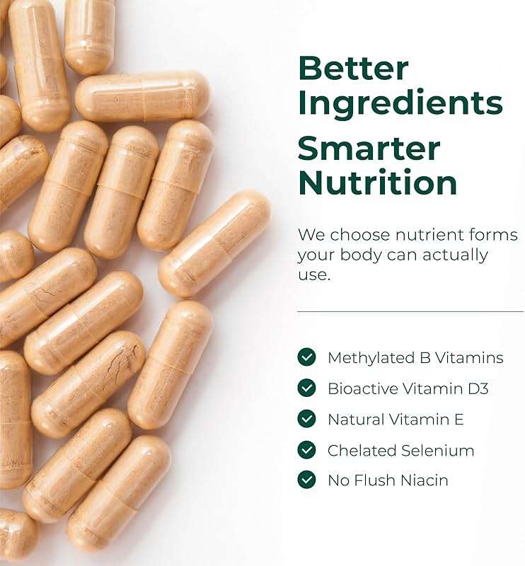 Vimerson Health Multivitamin for Men: Methylated B Vitamins, Chelated Minerals and Bioavailable D3 for Focus and Energy Support – Daily Mens Multivitamins and Multiminerals – 60 Capsules - Image 7