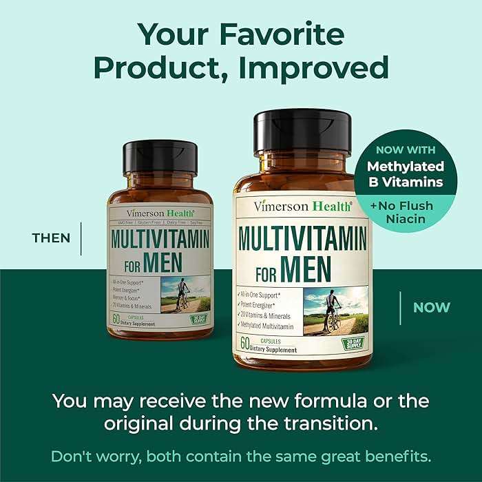 Vimerson Health Multivitamin for Men: Methylated B Vitamins, Chelated Minerals and Bioavailable D3 for Focus and Energy Support – Daily Mens Multivitamins and Multiminerals – 60 Capsules - Image 9