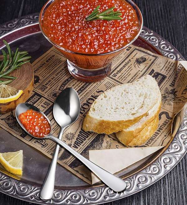 Hiware Dinner Spoons Set, Food Grade Stainless Steel Spoons Silverware for Home, Kitchen or Restaurant - Mirror Polished, Dishwasher Safe, Set of 12, 7.3 Inch - Image 6