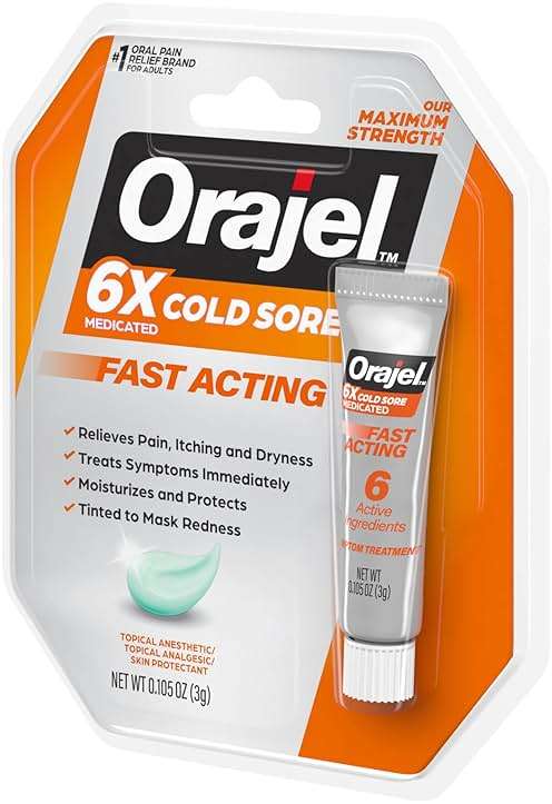 Orajel Moisturelock Cold Sore Symptom Treatment, Cream 0.105 oz (Packaging May Vary) - Image 12