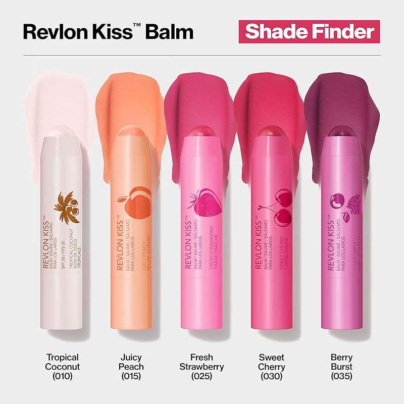Revlon Kiss Tinted Lip Balm with SPF 20, Hydrating, Flavored, Infused with Natural Fruit Oils, 035 Berry Burst, 0.09 oz - Image 6