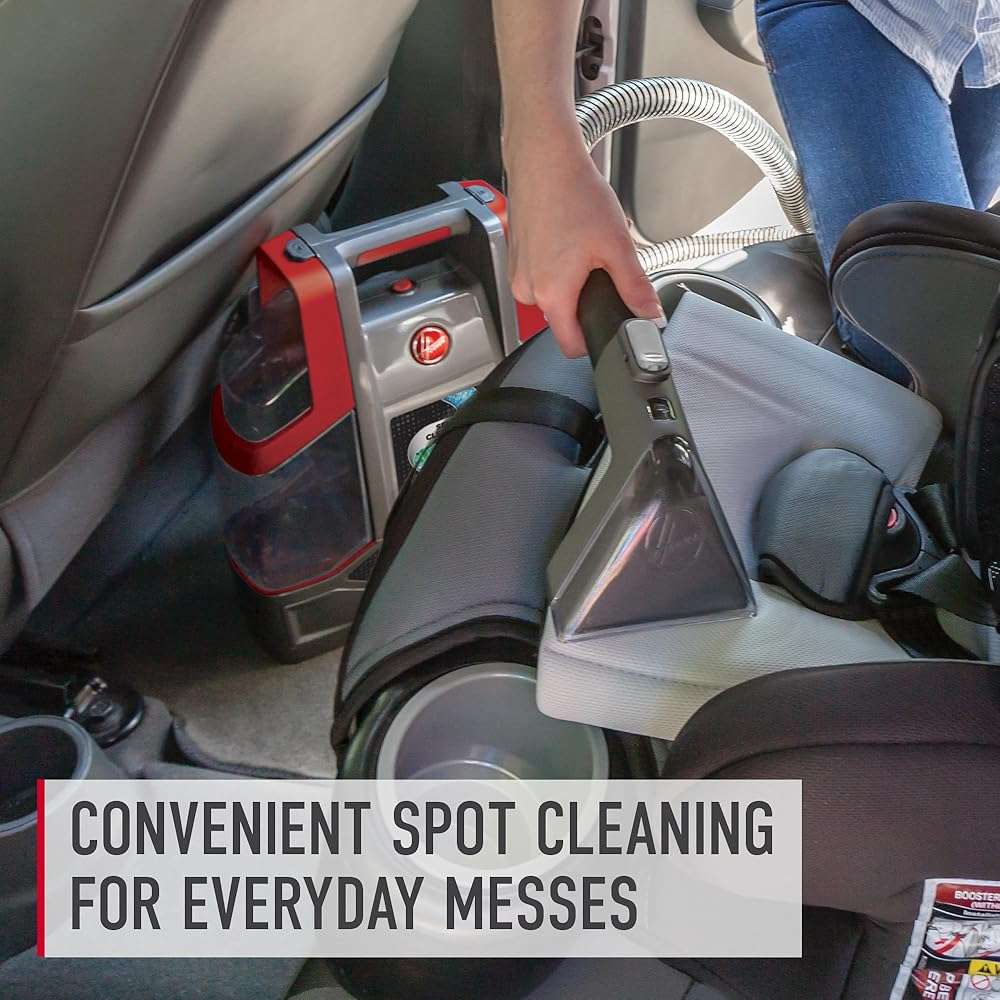 Hoover Spotless Portable Carpet + Upholstery Spot Cleaner Machine, Lightweight Shampooer Machine, Pet Stain Remover, Car and Auto Detailer, Pair with Hoover Carpet Cleaner Solution - Image 2