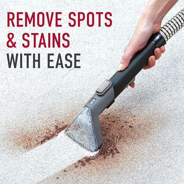 Hoover Spotless Portable Carpet + Upholstery Spot Cleaner Machine, Lightweight Shampooer Machine, Pet Stain Remover, Car and Auto Detailer, Pair with Hoover Carpet Cleaner Solution - Image 5
