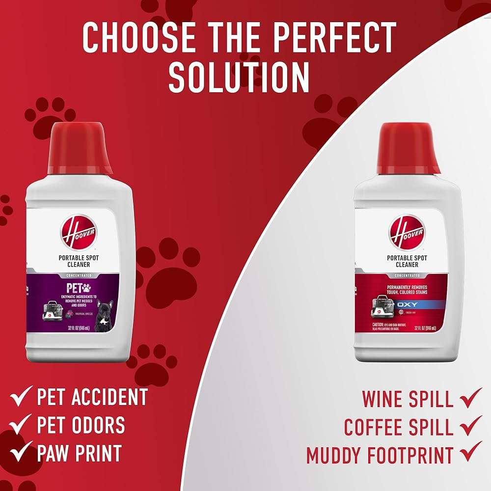 Hoover Spotless Portable Carpet + Upholstery Spot Cleaner Machine, Lightweight Shampooer Machine, Pet Stain Remover, Car and Auto Detailer, Pair with Hoover Carpet Cleaner Solution - Image 6