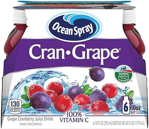 Ocean Spray® Cran-Grape® Cranberry Grape Juice Drinks, 10 Fl Oz Bottles, 6 Count - Image 1