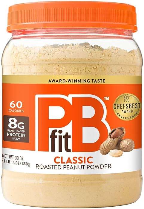 PBfit 30 Ounce Classic Peanut Butter Powder, Powdered Peanut Butter Spread From Real Roasted Peanuts, 8g of Protein 8% DV, Gluten-Free, 60 calories, 87% less fat (Pack of 1) - Image 1