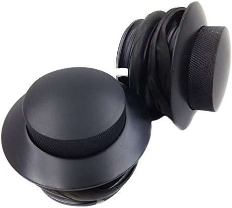 HTTMT MT249-040-BK Black Pop Up Gas Cap Vented Fuel Tank Cap Set Compatible with 1982-2010 Harley Davidson All Models With Dual Screw In Gas Caps (Touring/Sporster/Dyna/CVO/Trike) - Image 1