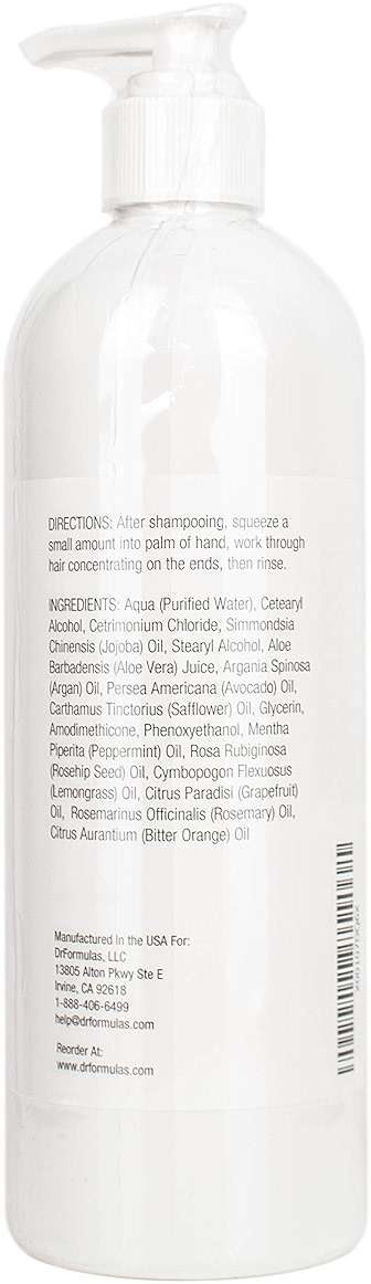 DrFormulas HairOmega DHT Blocker Shampoo + Conditioner with Moroccan Argan Oil, Jojoba Oil, Avocado Oil (Sulfate Free Shampoo + Conditioner Set) - Image 5