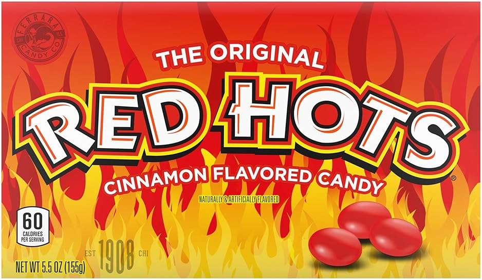 Wonka Red Hots, Cinnamon Flavored Hard Candy, 5.5 Ounce Theater Candy Boxes (Pack of 12) - Image 4