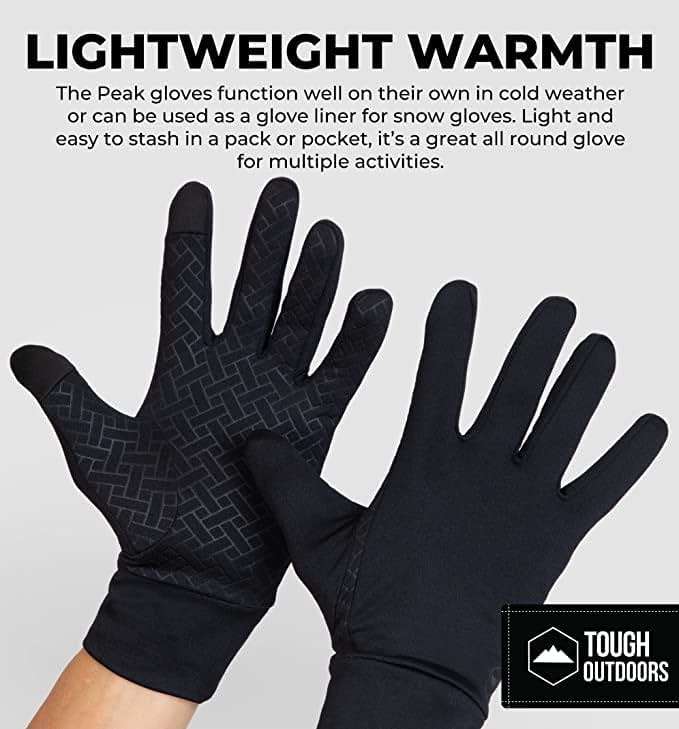 Tough Outdoors Winter Gloves - Mens Cold Weather Gloves - Touchscreen Winter Running Gear - Water-Resistant Cold Weather Gear - Image 5