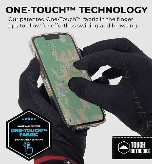 Tough Outdoors Winter Gloves - Mens Cold Weather Gloves - Touchscreen Winter Running Gear - Water-Resistant Cold Weather Gear - Image 8