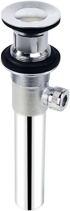 Purelux Bathroom Sink Drain Stopper Assembly with Lift Rod and Overflow, Chrome Finish - Image 3